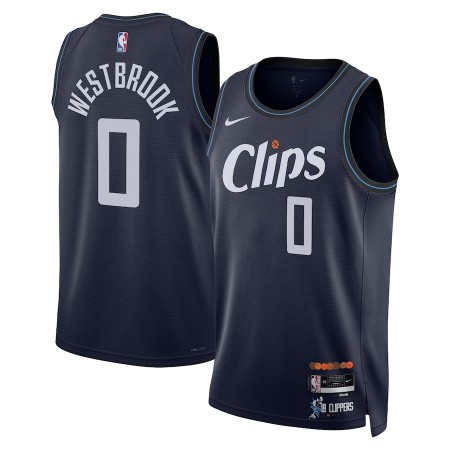 Dres Los Angeles Clippers Russell Westbrook Nike 2023-24 City Edition Navy Swingman